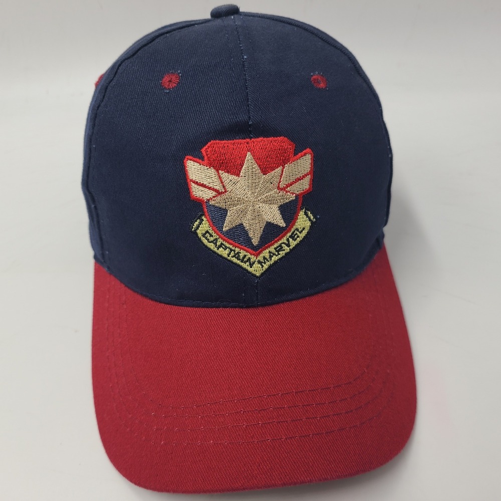 Captain Marvel Hat Snapback (Fits Small) Marvel Comics‎ Blue Red Logo Culturefly